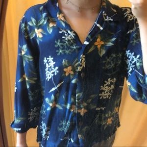 Navy blue Hawaiian shirt